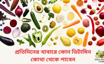 গাজর, কুমড়া, ডিম, মাছ, বাদাম, ব্রাউন রাইস, কমলা, লেবু, পেয়ারা, সূর্যের আলো, স্যামন মাছ, আখরোট, অলিভ অয়েল, পালং শাক ও বাঁধাকপি – প্রতিদিনের খাবারে ভিটামিন A, B, C, D, E ও K সমৃদ্ধ স্বাস্থ্যকর উৎস